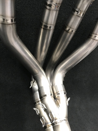 Vandemo Titanium Exhaust System with Carbon Fibre Mufflers Kawasaki Z1000 2014-2020