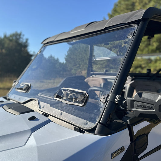 Seizmik Toolless Versa-Vent UV Resistant Polycarbonate Windshield Kit Kawasaki Ridge
