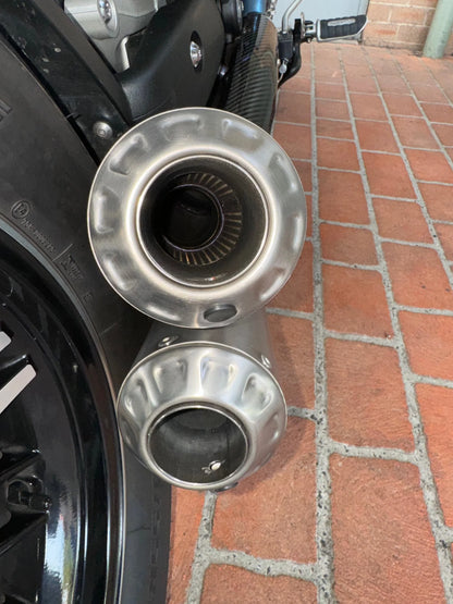 Vandemon Bimodal Titanium Slip-On Exhaust Sytem Triumph Rocket 3R, GT 2500 2024-2025