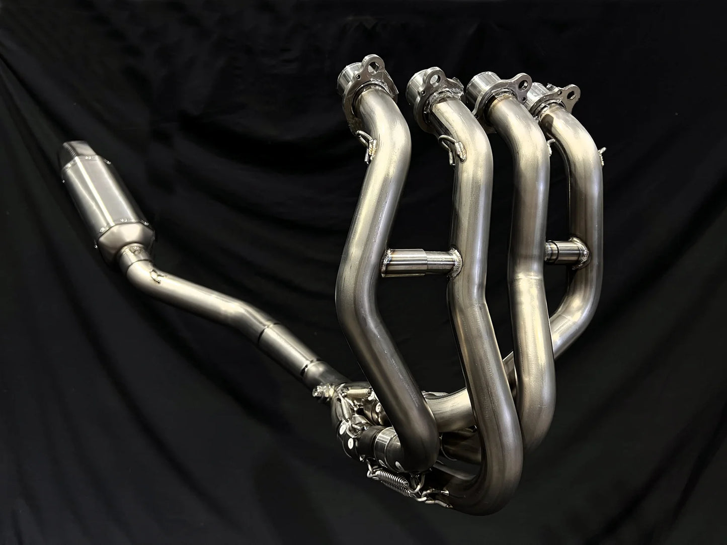 Vandemon Side Mount Titanium Race Exhaust System Kawasaki ZX4R-ZX4RR 2023-2026