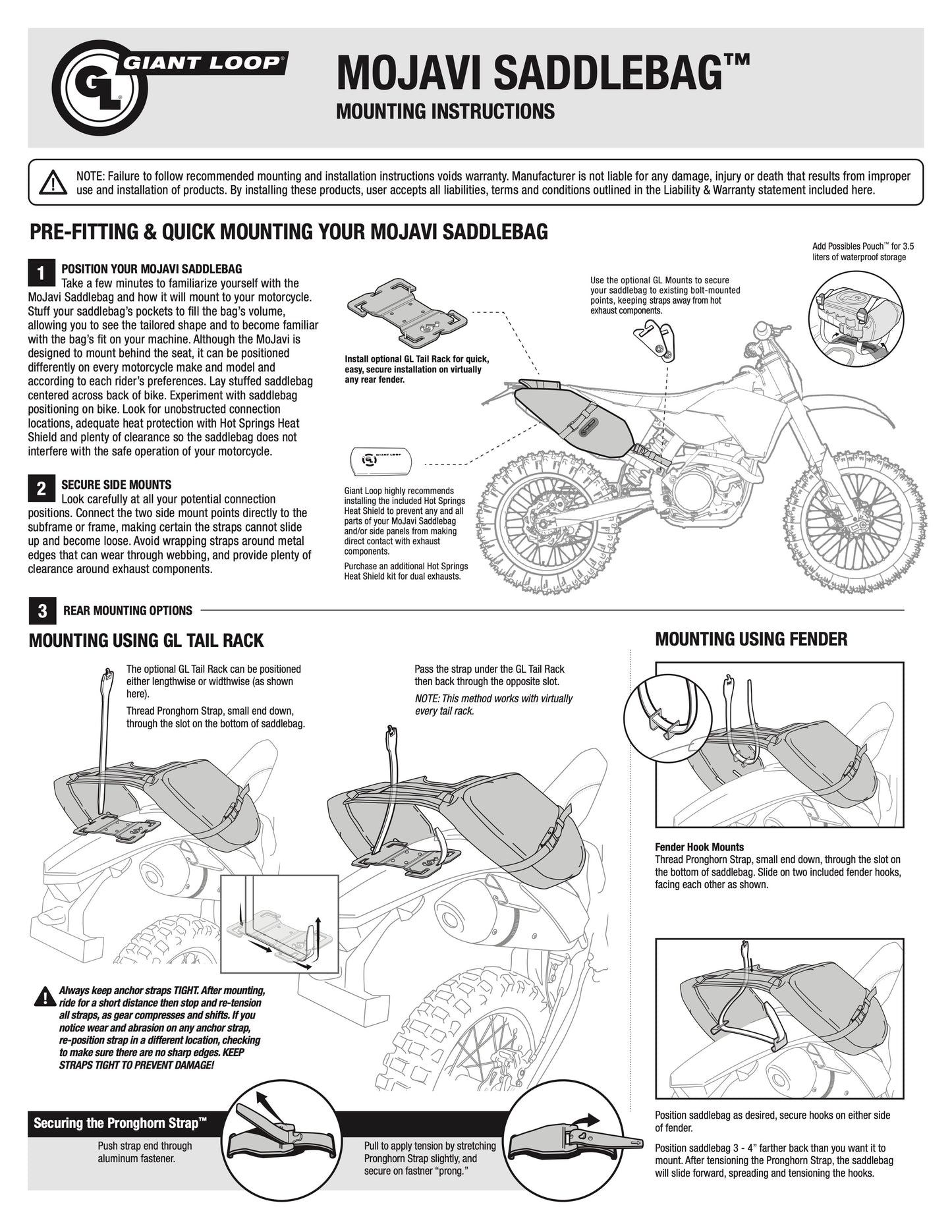Giant Loop Mojavi Saddlebag Zip