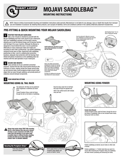 Giant Loop Mojavi Saddlebag Zip