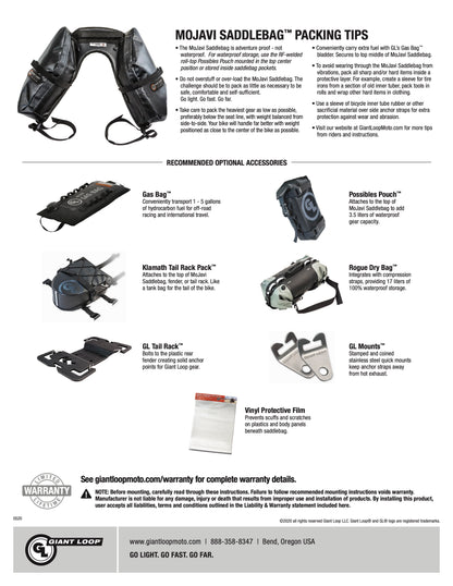 Giant Loop Mojavi Saddlebag Zip