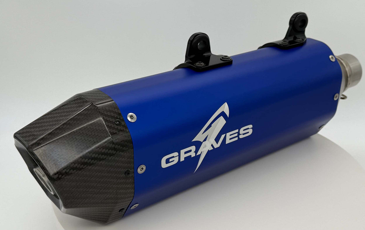 Graves Multi Fitment DualSport Stainless Exhaust Blue GasGas EC 350F/EC 500F 2024+