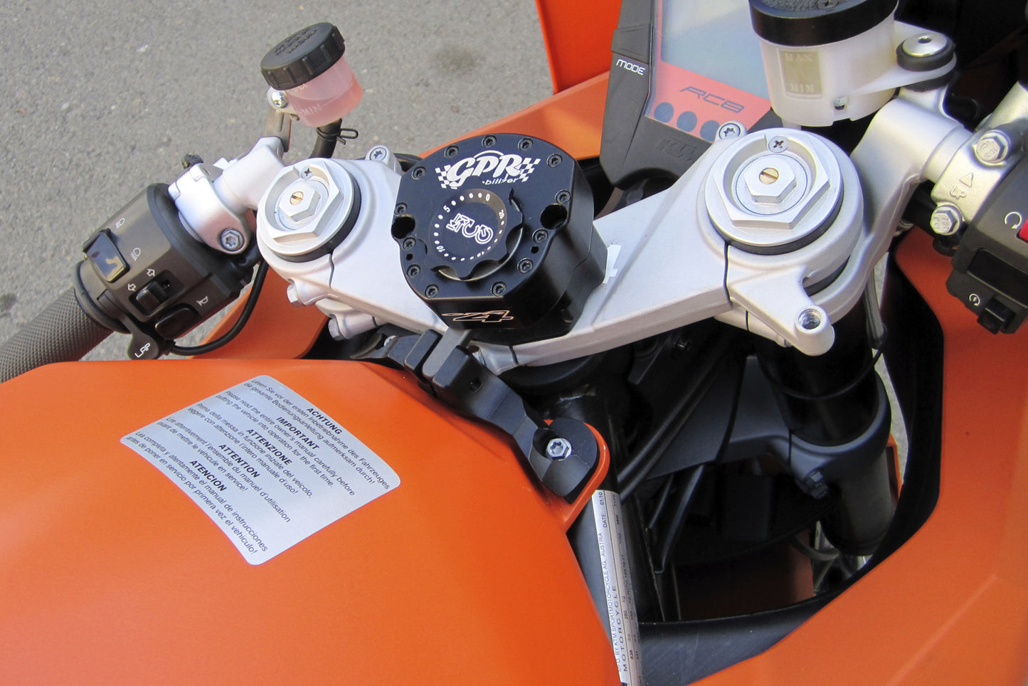 GPR V5-S Stabilizer Kit KTM RC8 2009-2010