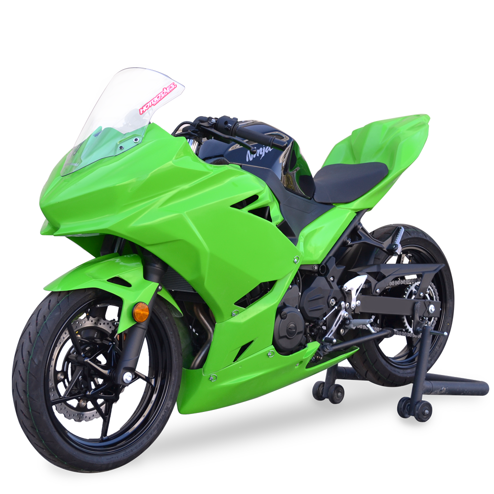 Hotbodies Racing Race Bodywork – Color Form Green Kawasaki Ninja 400 2018-2025 - Adventure Parts