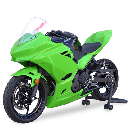Hotbodies Racing Race Bodywork – Color Form Green Kawasaki Ninja 400 2018-2025 - Adventure Parts