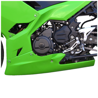 Hotbodies Racing Race Bodywork – Color Form Green Kawasaki Ninja 400 2018-2025 - Adventure Parts