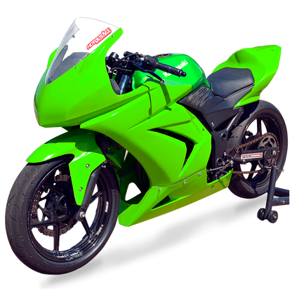Hotbodies Racing Race Bodywork – Color Form Green Kawasaki Ninja 250R 2008-2012 - Adventure Parts