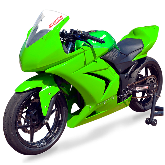 Hotbodies Racing Race Bodywork – Color Form Green Kawasaki Ninja 250R 2008-2012 - Adventure Parts