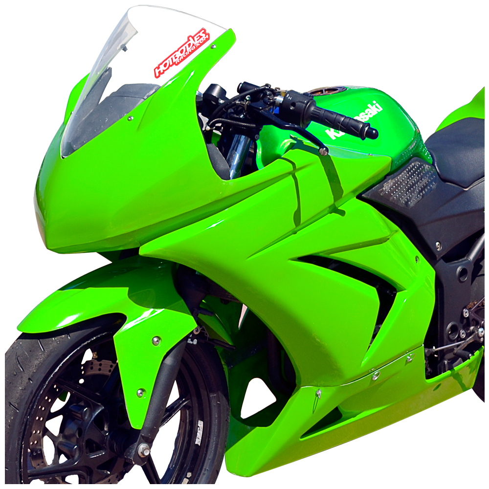 Hotbodies Racing Race Bodywork – Color Form Green Kawasaki Ninja 250R 2008-2012 - Adventure Parts
