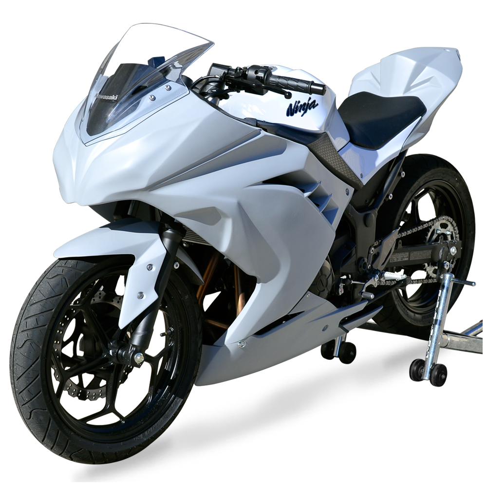 Hotbodies Racing Race Bodywork Primer Gray Kawasaki Ninja 300 2013-2017 - Adventure Parts