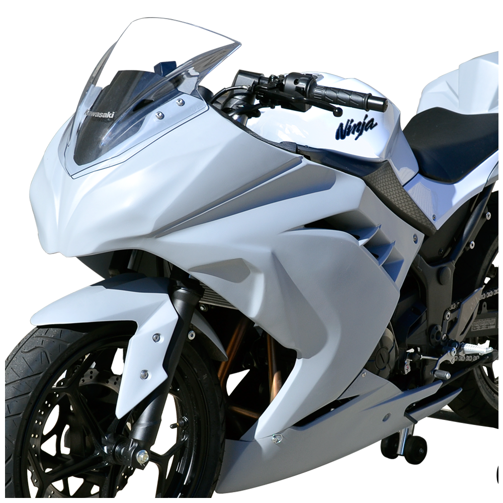 Hotbodies Racing Race Bodywork Primer Gray Kawasaki Ninja 300 2013-2017 - Adventure Parts
