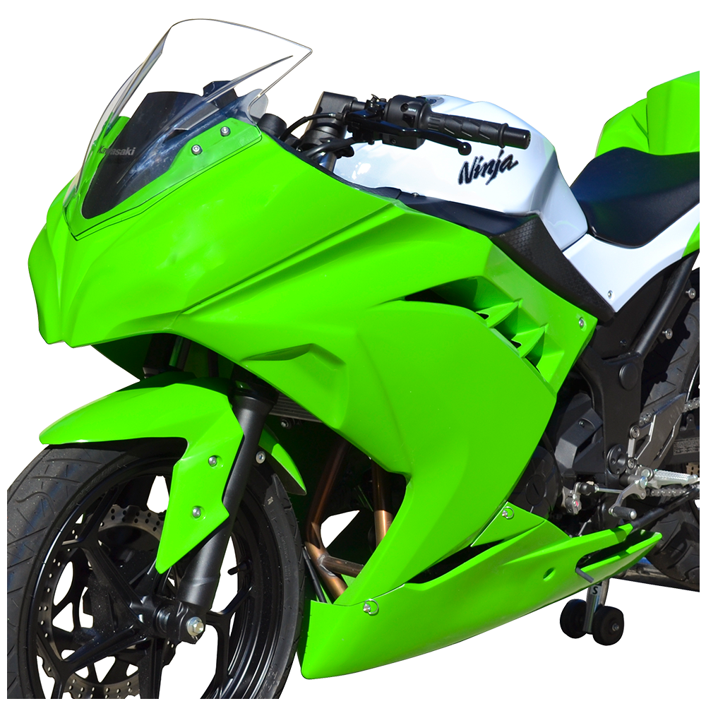 Hotbodies Racing Race Bodywork – Color Form Green Ninja 300 2013-2017 - Adventure Parts