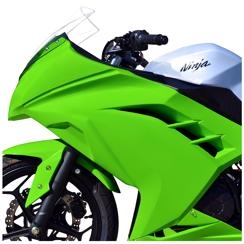 Hotbodies Racing Race Bodywork – Color Form Green Ninja 300 2013-2017 - Adventure Parts
