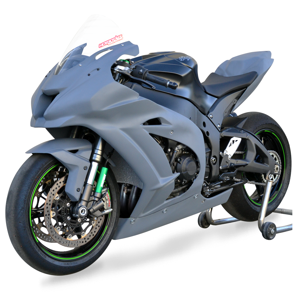 Hotbodies Racing Race Bodywork Primer Gray Kawasaki ZX10R/RR 2016-2020 - Adventure Parts