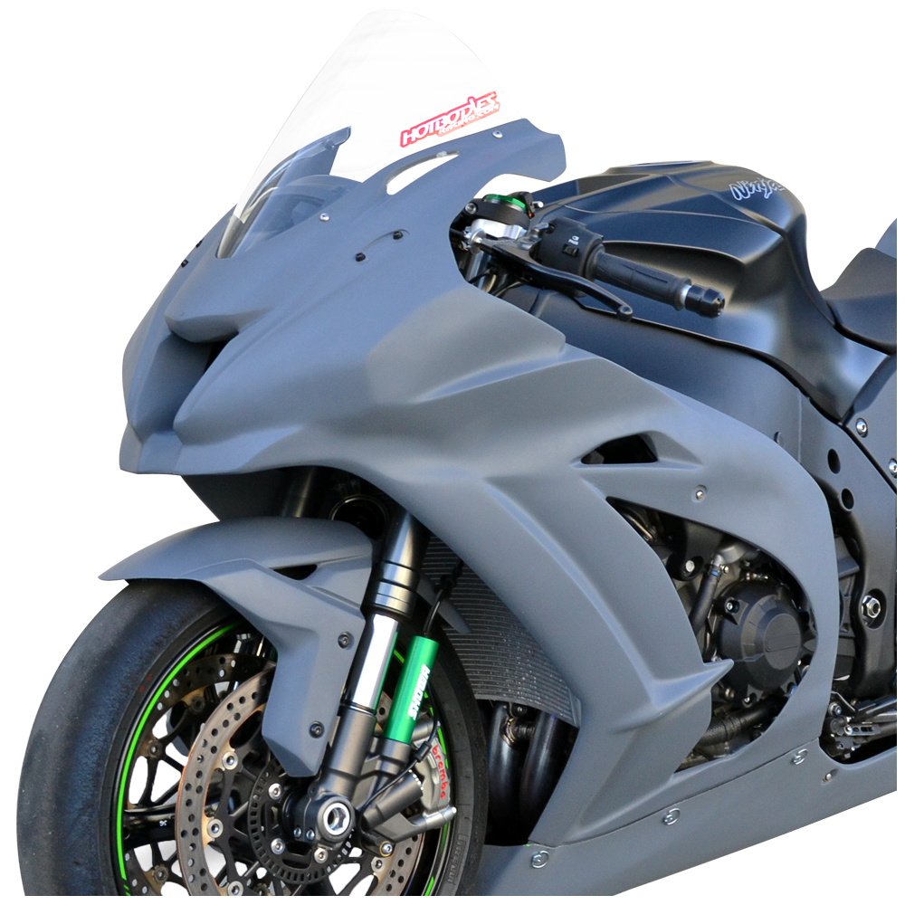 Hotbodies Racing Race Bodywork Primer Gray Kawasaki ZX10R/RR 2016-2020 - Adventure Parts