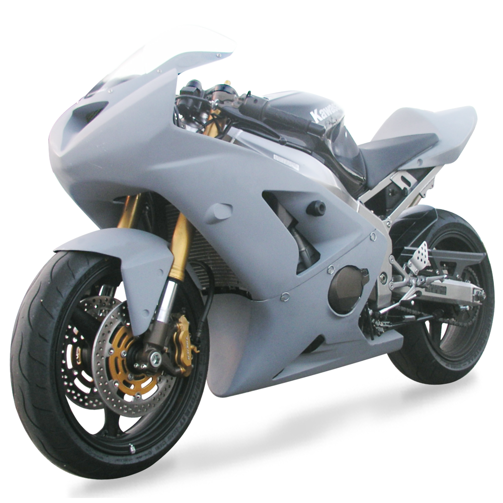 Hotbodies Racing Race Bodywork Primer Gray Kawasaki ZX6R 2003-2004