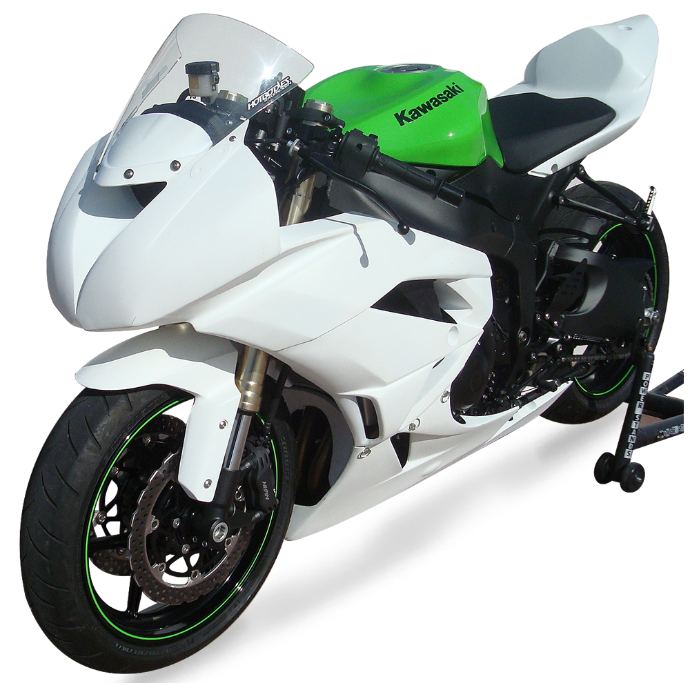 Hotbodies Racing Race Bodywork Primer Gray Kawasaki ZX6R 2009-2012