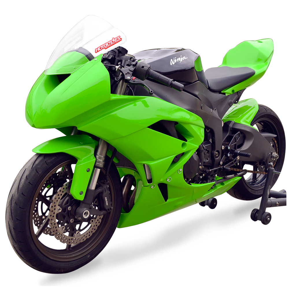Hotbodies Racing Race Bodywork – Color Form Green Kawasaki ZX6R 2009-2012 - Adventure Parts