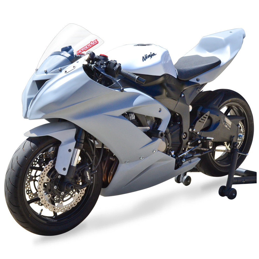 Hotbodies Racing Race Bodywork Primer Gray Kawasaki ZX6R 2013-2018 - Adventure Parts