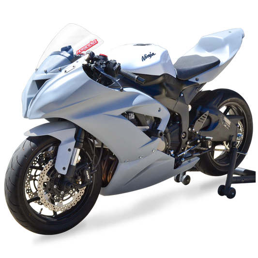 Hotbodies Racing Race Bodywork Primer Gray Kawasaki ZX6R 2013-2018 - Adventure Parts