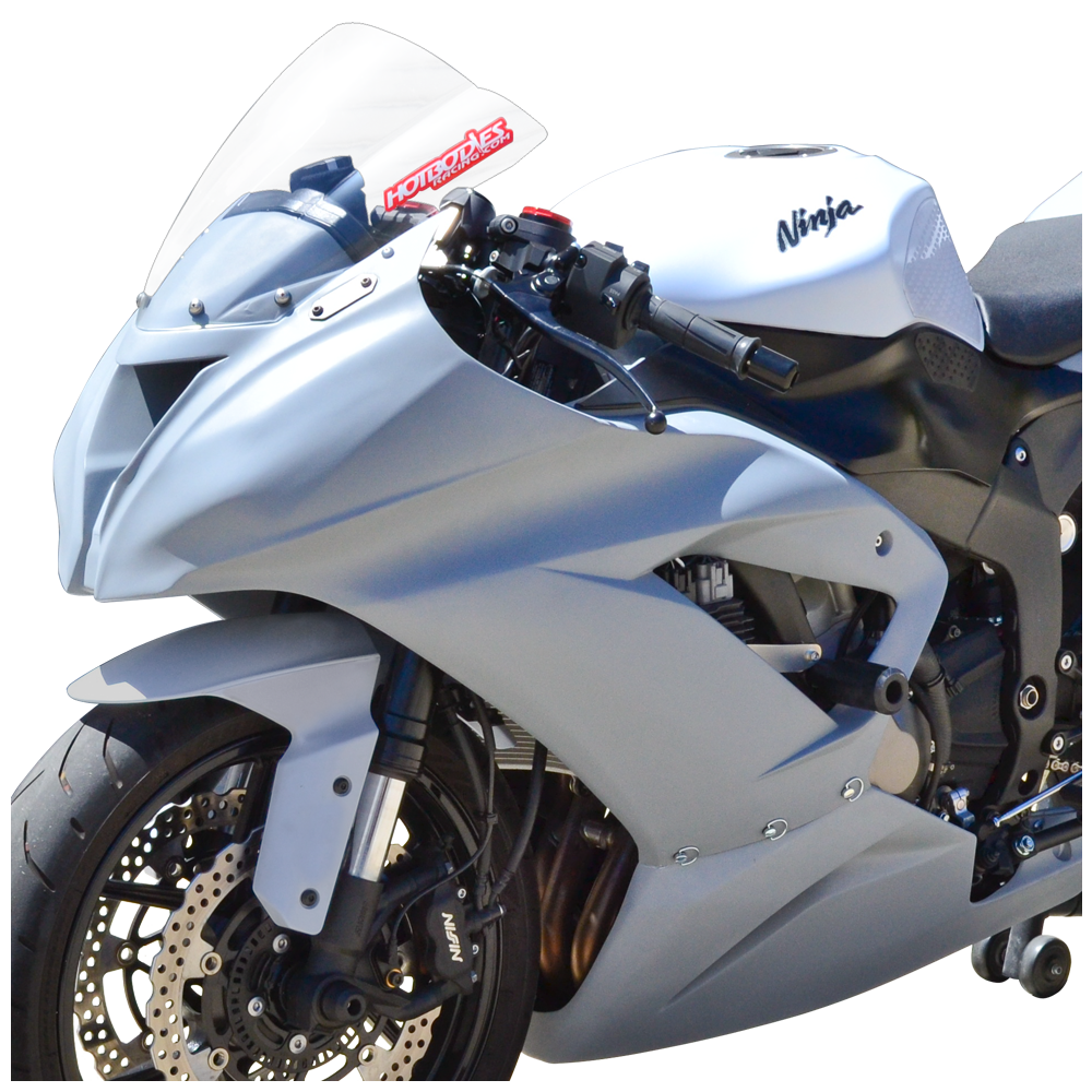 Hotbodies Racing Race Bodywork Primer Gray Kawasaki ZX6R 2013-2018 - Adventure Parts