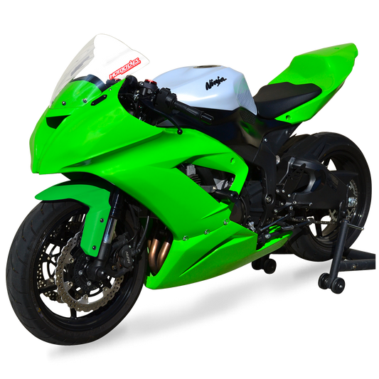 Hotbodies Racing Race Bodywork – ColorForm Green Kawasaki ZX6R 2013-2018 - Adventure Parts