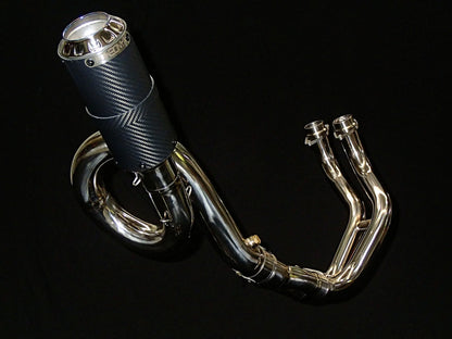 Vandemon Titanium Exhaust System Carbon Muffler Yamaha MT07 FZ07 XSR700 2014-2024