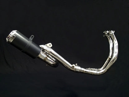 Vandemon Titanium Exhaust System Carbon Muffler Yamaha MT07 FZ07 XSR700 2014-2024