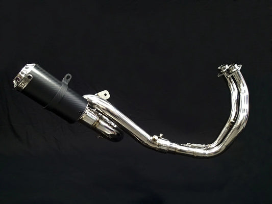 Vandemon Titanium Exhaust System Carbon Muffler Yamaha MT07 FZ07 XSR700 2014-2024