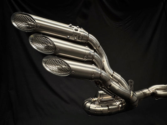Vandemon Slip-On Exhaust Brushed Titanium MV Agusta Brutale, Dragster, F3, Turismo, Veloce, Superveloce