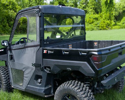 Seizmik Windshield Hard Rear Folding (UV Resistant Polycarbonate) ? Polaris Full Size Pro-Fit Ranger