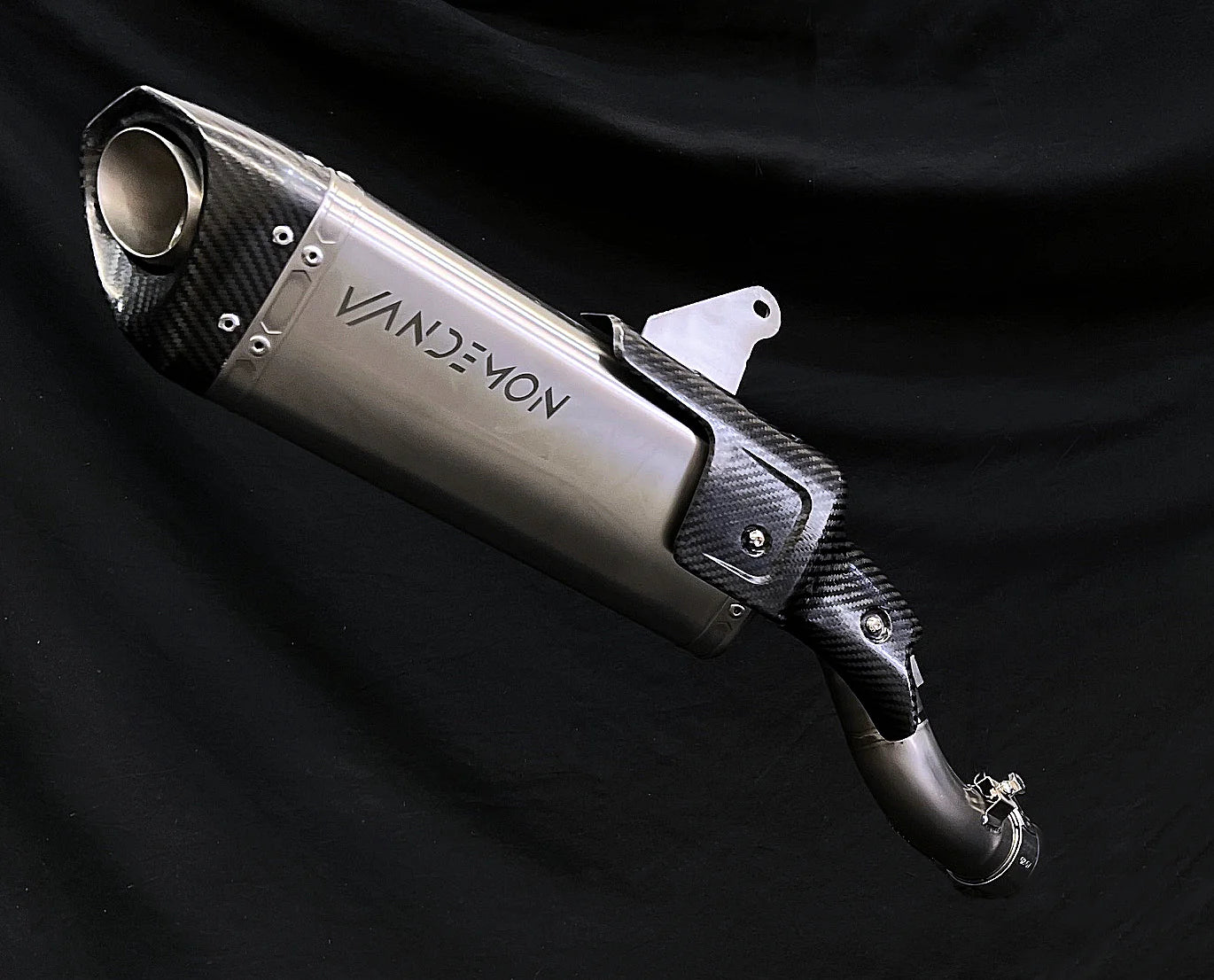 Vandemon Slip-On Exhaust Muffler Titanium Ducati Multistrada V4 2021-2024 - Adventure Parts