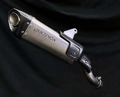 Vandemon Slip-On Exhaust Muffler Titanium Ducati Multistrada V4 2021-2024 - Adventure Parts