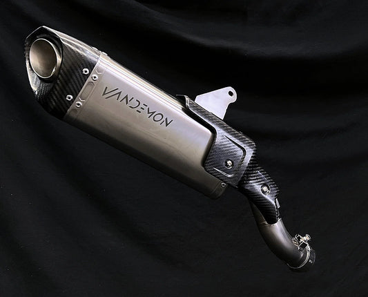 Vandemon Slip-On Exhaust Muffler Titanium Ducati Multistrada V4 2021-2024 - Adventure Parts