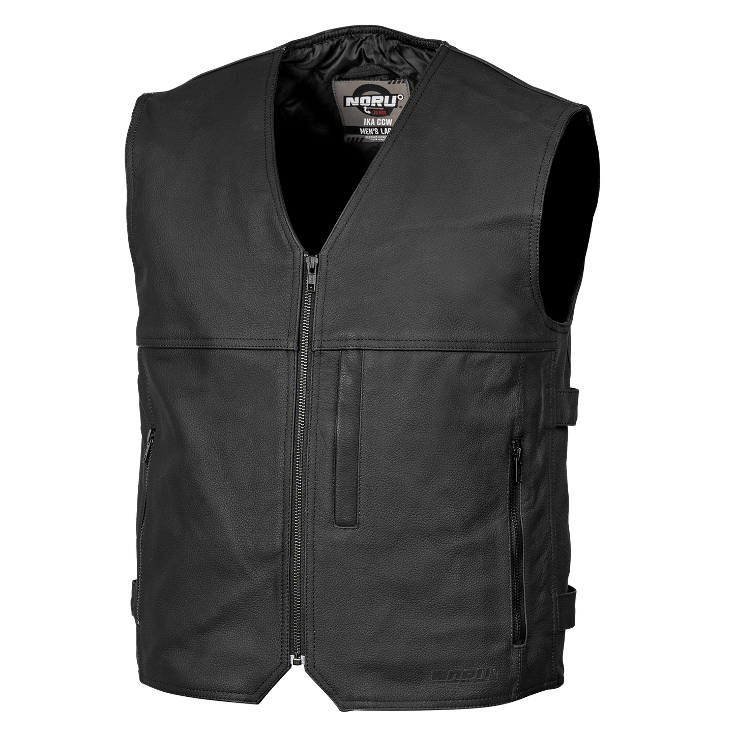Noru Ika CCW Leather Motorcycle Vest - Adventure Parts