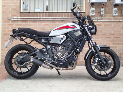 Vandemon Titanium Exhaust System Carbon Muffler Yamaha MT07 FZ07 XSR700 2014-2024