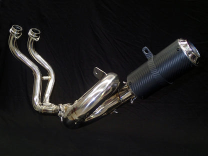 Vandemon Titanium Exhaust System Carbon Muffler Yamaha MT07 FZ07 XSR700 2014-2024