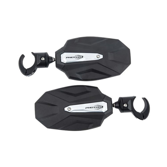 Seizmik Mirror Photon Side View with Cast Aluminum Body & Bezel ? Adjustable Clamp (Pair) - Adventure Parts