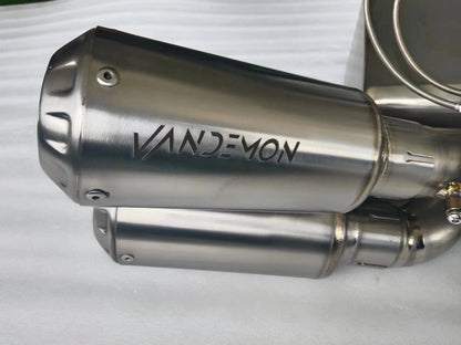 Vandemon Bimodal Titanium Slip-On Exhaust Sytem Triumph Rocket 3R, GT 2500 2024-2025