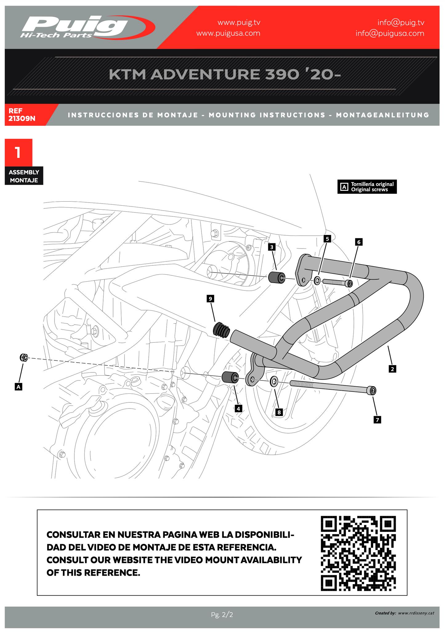 Puig Engine Guards Crash Bars KTM 390 Adventure 2020-2024