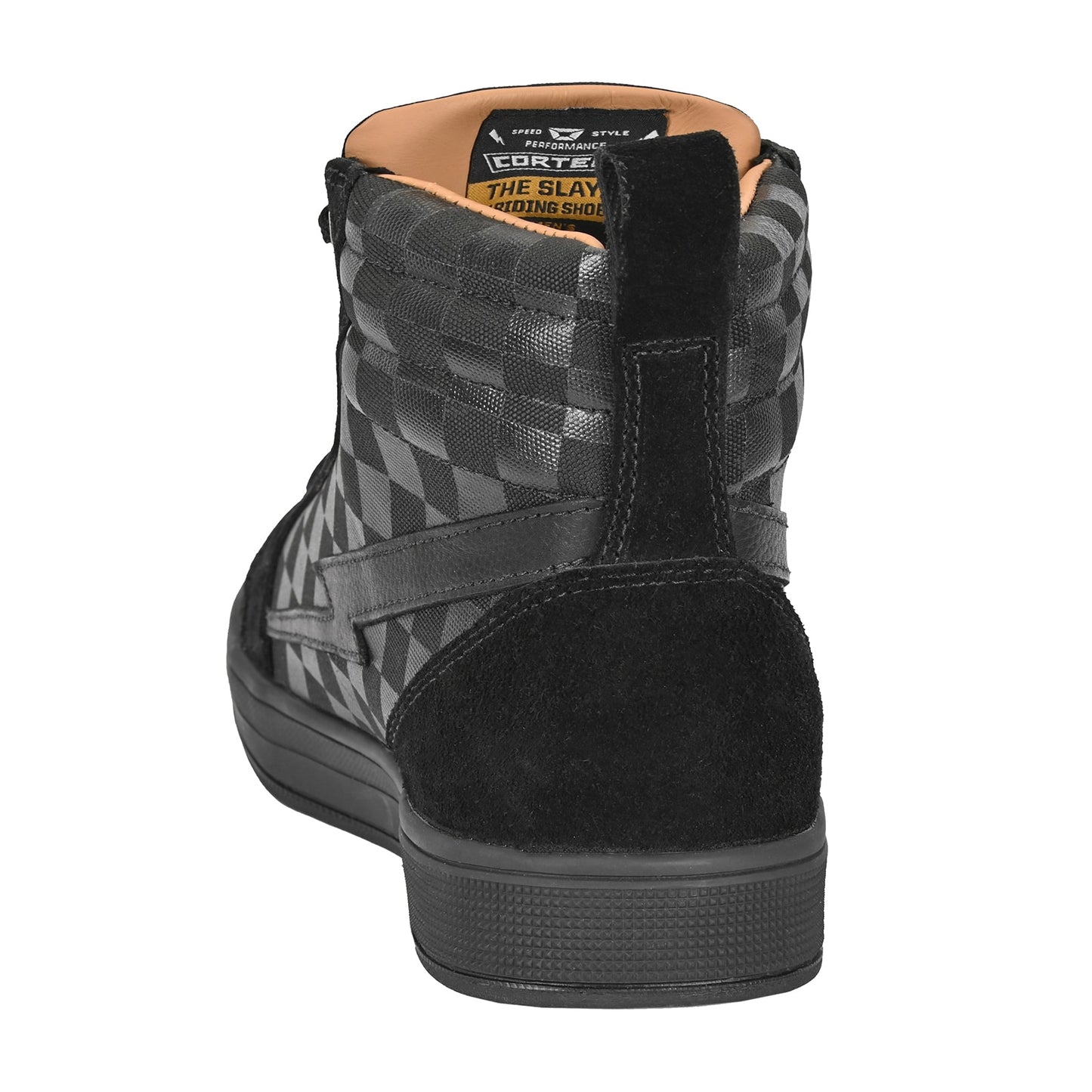 Cortech Men's Slayer Canvas Check Motorcycle Riding Shoes - Adventure Parts