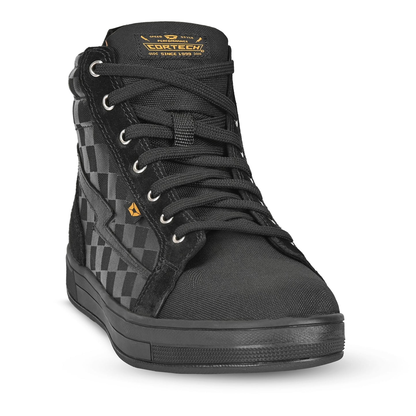 Cortech Men's Slayer Canvas Check Motorcycle Riding Shoes - Adventure Parts