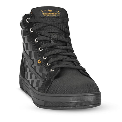 Cortech Men's Slayer Canvas Check Motorcycle Riding Shoes - Adventure Parts