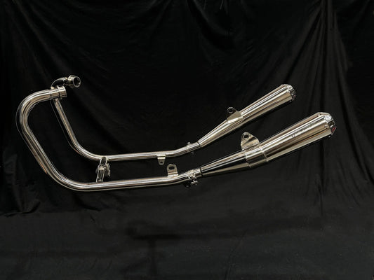 Vandemon Polished Titanium Exhaust System Triumph Speed Twin 1200