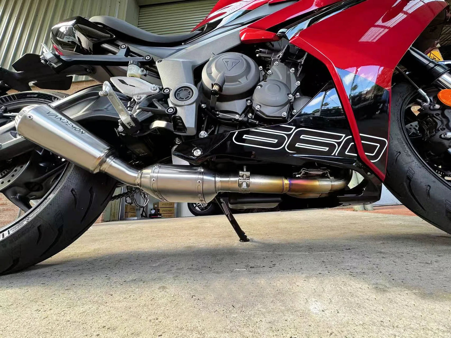 Vandemon Titanium Exhaust System Triumph Trident & Daytona 660 2020-2025