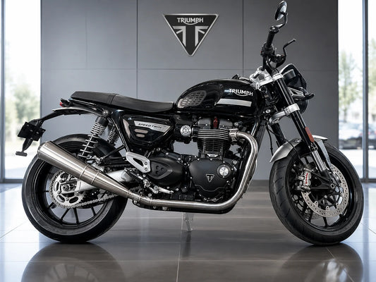 Vandemon Polished Titanium Exhaust Triumph Speed Twin 1200 2019-2024