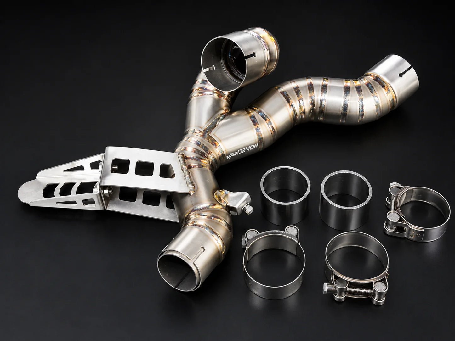 Vandemon Titanium Cat Delete Link Pipe Ducati Multistrada V4 2021-2024