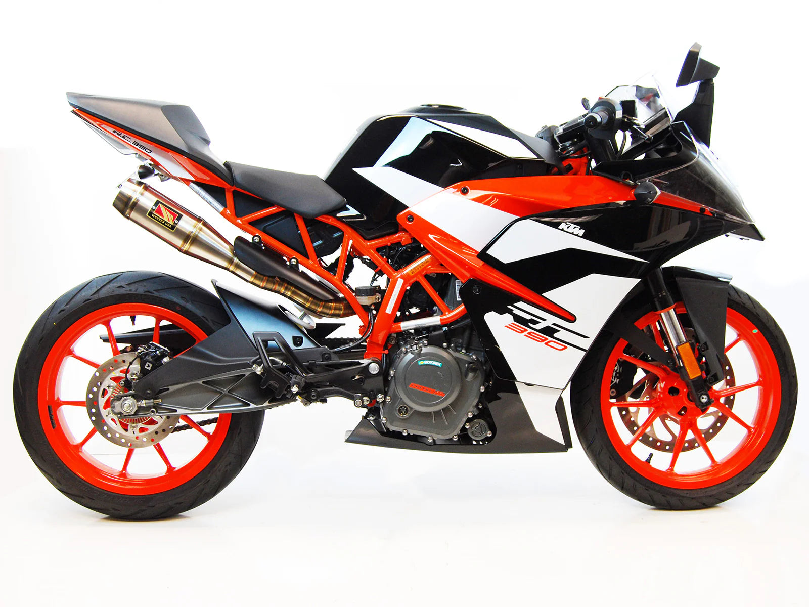 Competition Werkes Slip-On Exhaust High Mount KTM RC390 2017-2020 - Adventure Parts